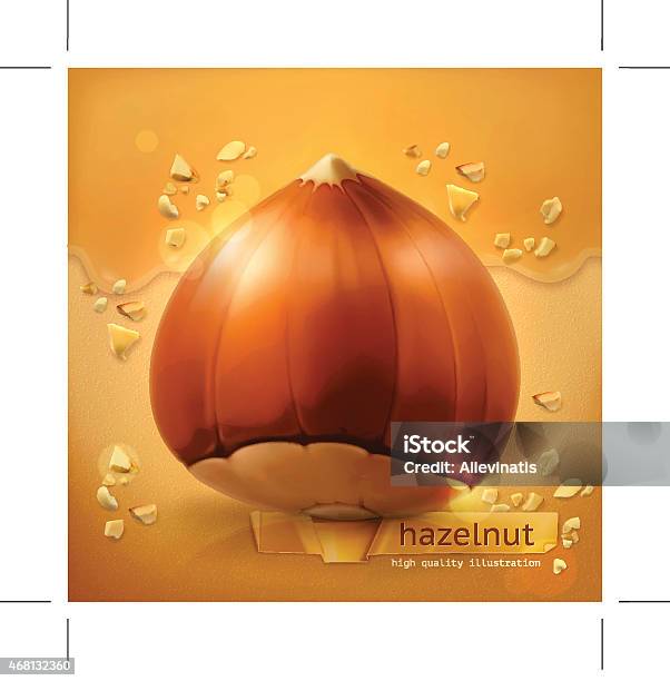 Hazelnut Vector Background Stock Illustration - Download Image Now - 2015, Backgrounds, Brown