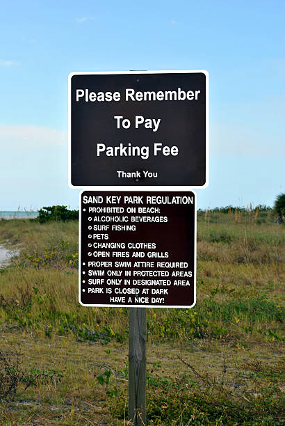 istock Sand Key Park Regulation sign 468133513