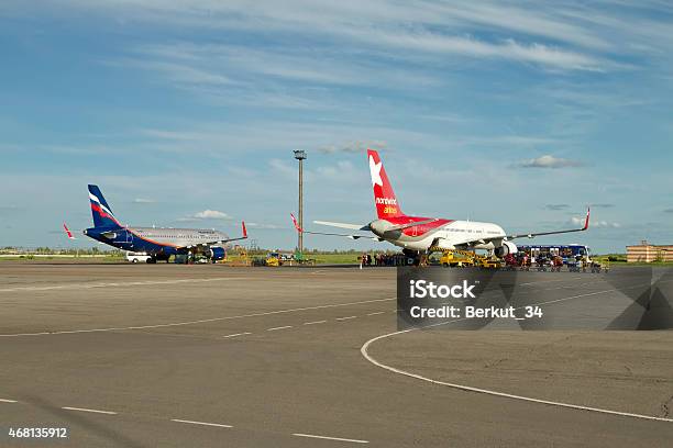 Loading Of Passengers And Luggage On A Charter Flight Stock Photo - Download Image Now