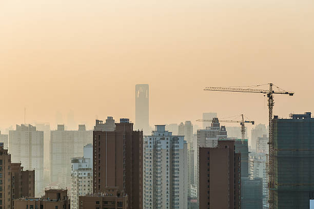 istock City at dusk,shanghai,china 468138690
