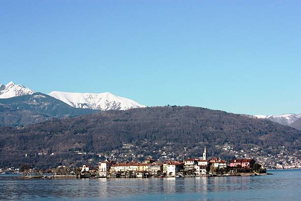 istock Panoramic views over Lago Maggiore and Isola Bella from Stresa 468139382