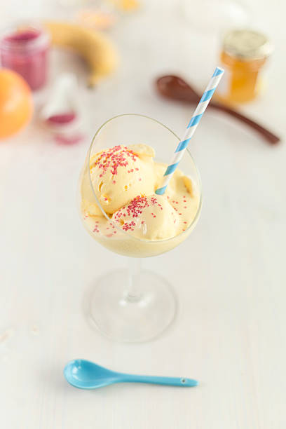 istock banana and lemon and vanilla flavour milkshake and sprinkles 468140620
