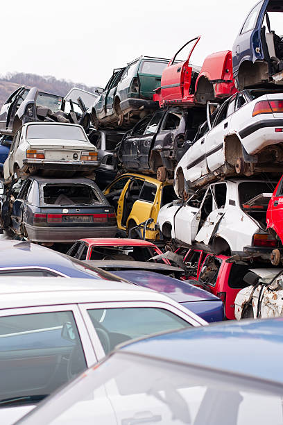 istock Cars in junkyard 468145654