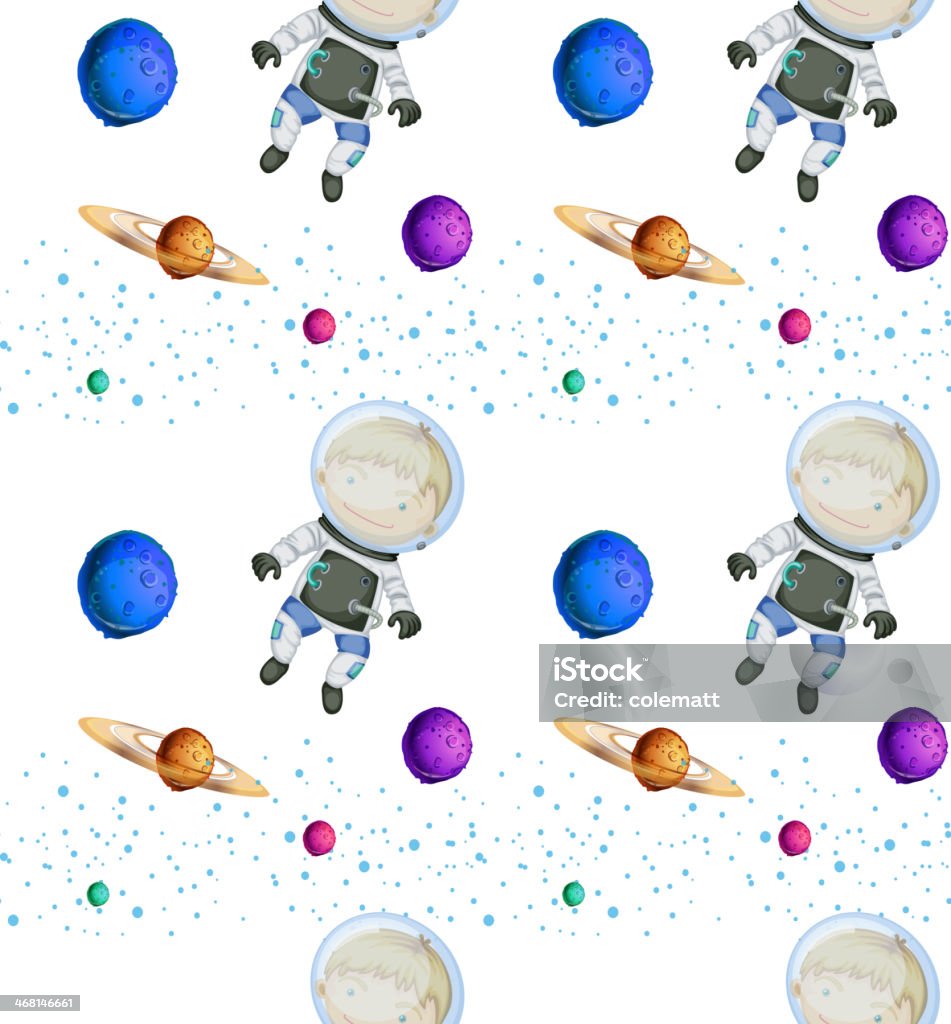 Un design sans coutures et astronautes - clipart vectoriel de Adulte libre de droits