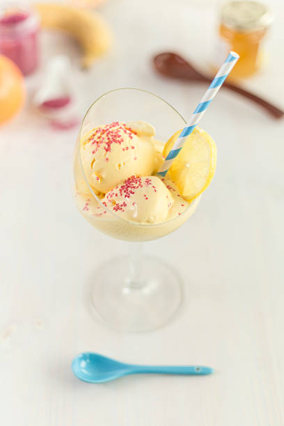 istock banana and lemon and vanilla flavour milkshake and sprinkles 468150998