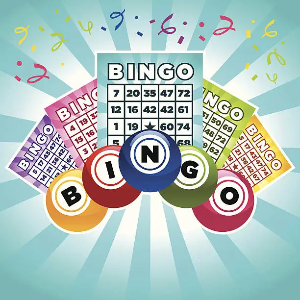 Vector illustration of Bingo Cards and Balls