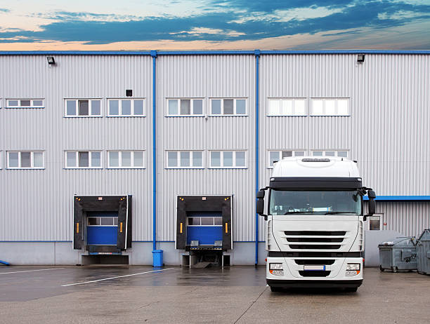 istock Freight Transportation - Truck in the warehouse 468155119