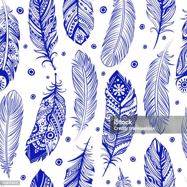 Beautiful Feather Pattern Seamless Stock Illustration - Download Image Now - Abstract, Animal Markings, Animal Pattern