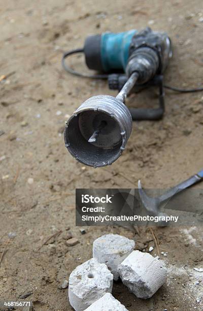 Core Drilling Bit With Concrete Slug Stock Photo - Download Image Now - Cement, Color Image, Concrete
