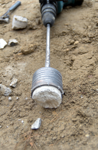 Core Bit Slug Core Drilling Bit With Concrete Slug Stock Photo - Download Image Now ...