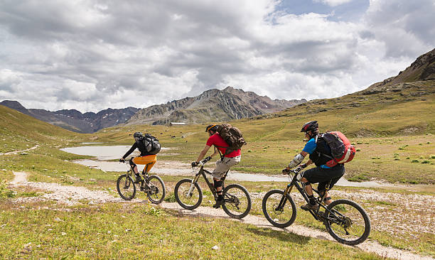 istock Mountain biking at La Stretta, Switzerland 468157171