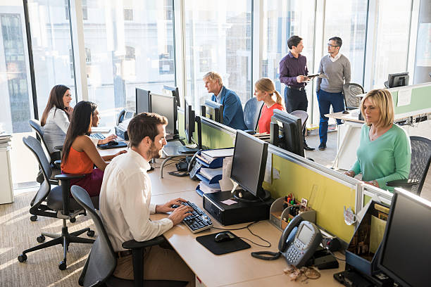 istock Multi-ethnic business people working together in office 468157906