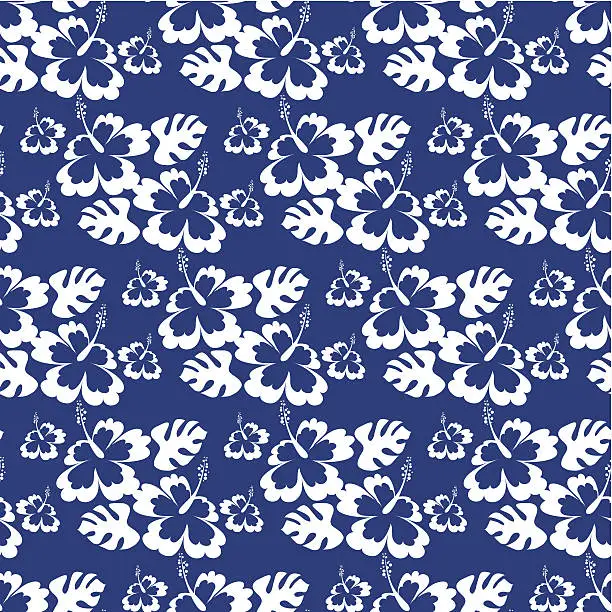 Vector illustration of Hawaiian seamless pattern