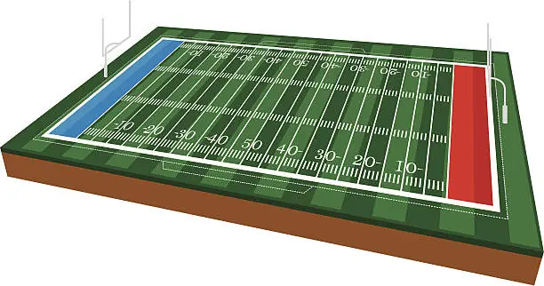 Vector illustration of Football Field