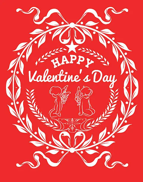 Vector illustration of Illustration of retro love background for happy valentines day c