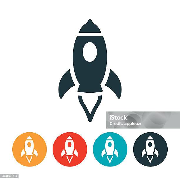 Ilustración de Rocket Icono De Envío y más Vectores Libres de Derechos de Despegar - Aviones - Despegar - Aviones, Ícono, 2015