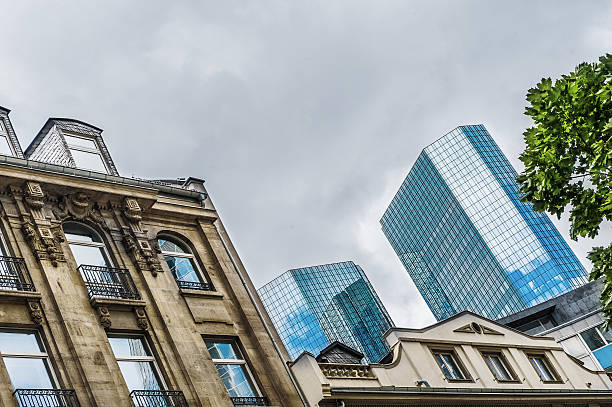 istock old building and modern tower in Frankfurt 468161691