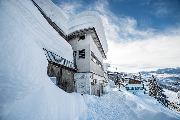 Alpine ski resort landscape in Italy