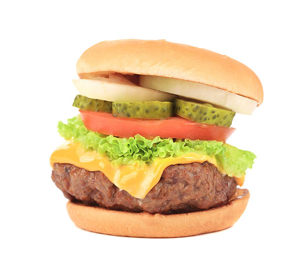 istock Hamburger with cheese and meat. 468162883