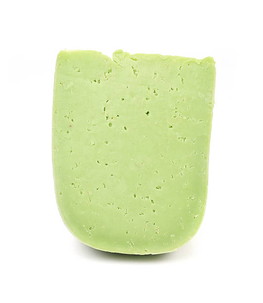 istock Piece of cheese wasabi. 468164467