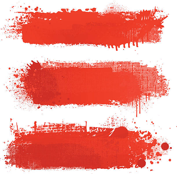 ilustrações de stock, clip art, desenhos animados e ícones de sangue de grunge vermelho texturizado vector fundos - spray splattered blood paint