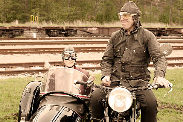 istock Motorcycle with Sidecar - 1935 Style 468165142