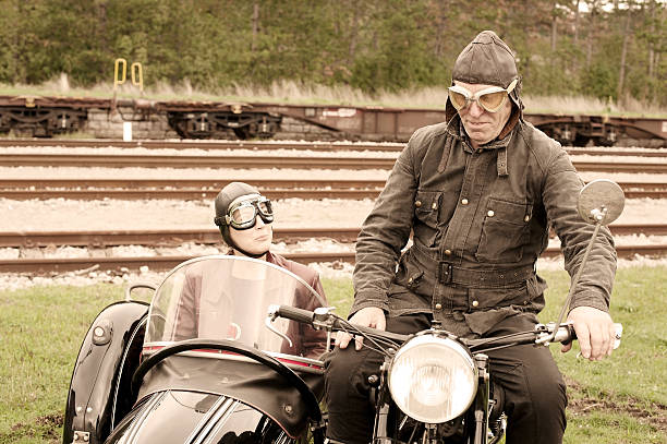 istock Motorcycle with Sidecar - 1935 Style 468165246