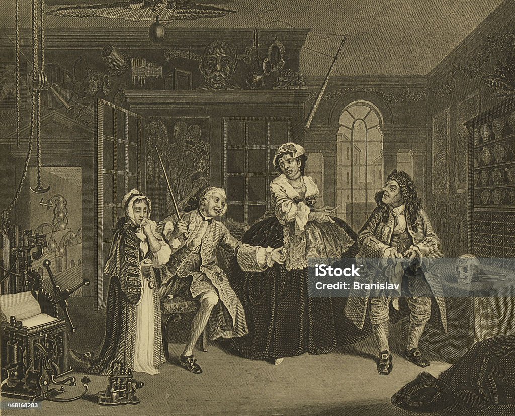 W.  Hogarth art - Illustration de Art libre de droits