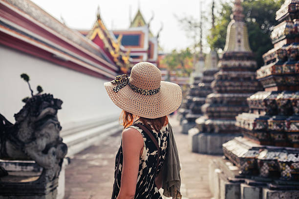 istock Woman exploring buddhist temple 468168778