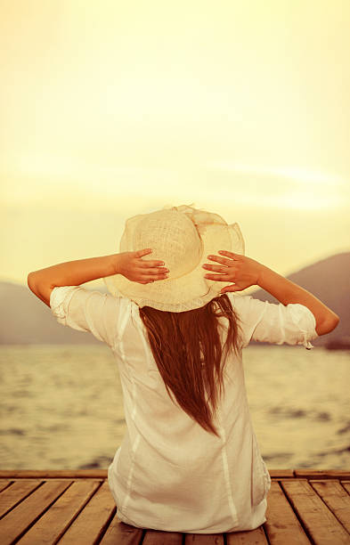 istock enjoying sea view woman 468168816