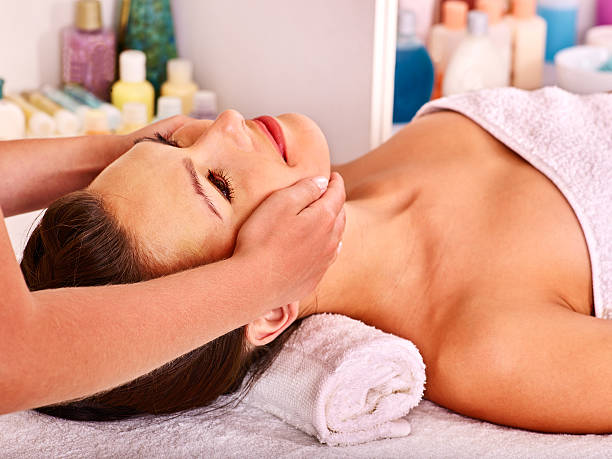 istock Woman getting  facial massage 468169188