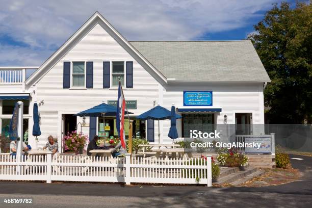 Cafe In Chatham Cape Cod Massachusetts Usa Stock Photo - Download Image Now - 2015, Architecture, Autumn