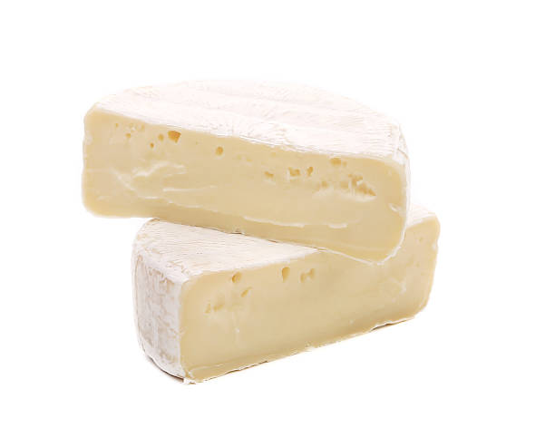 istock Two pieces of cheese brie. 468173161