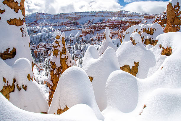 Deep, fresh Snow on Bryce Canyon Hoodoos