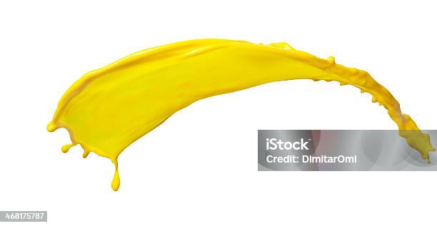 Yellow Liquid Splash Stock Photo - Download Image Now - Abstract, Activity, Clean