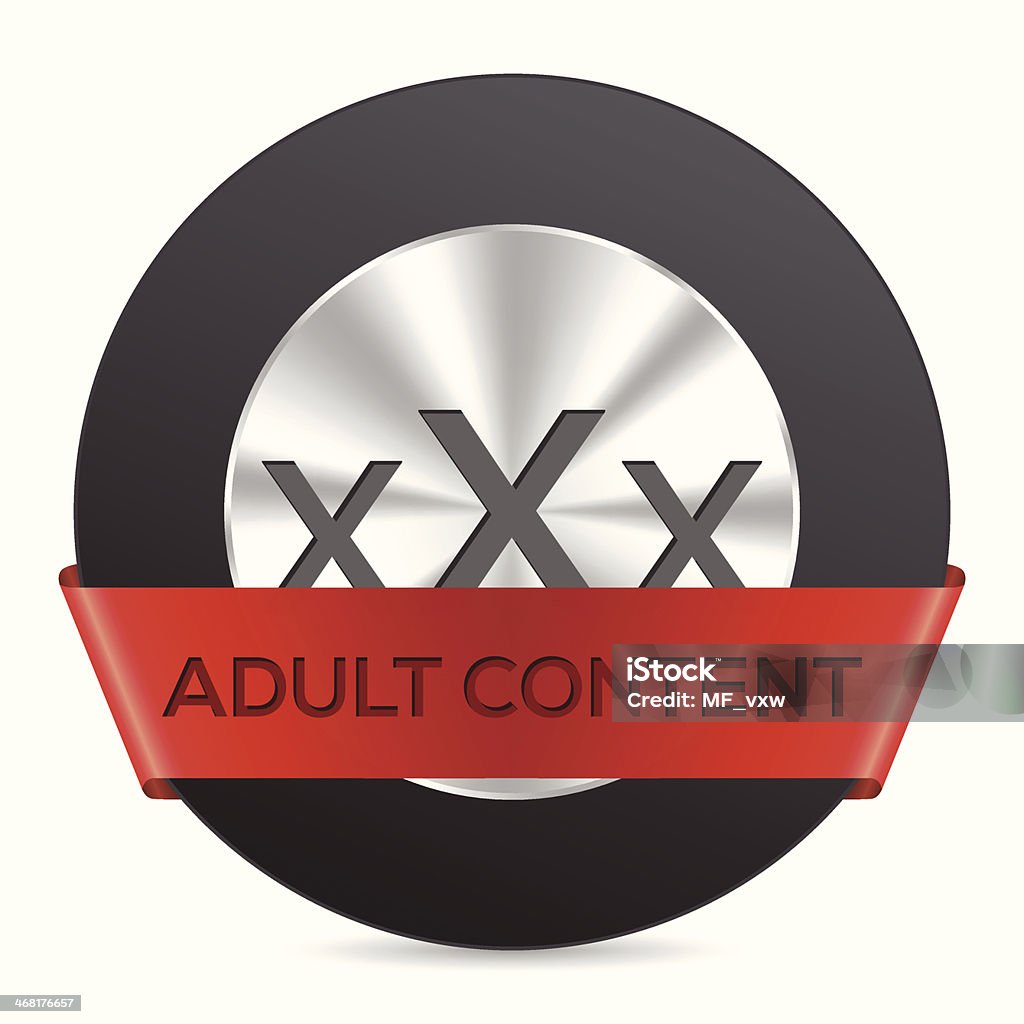 XXX medalha com fita vermelha - Vetor de Adulto royalty-free