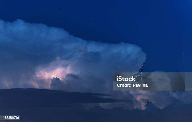 Thunderstorm Cloudscape Lightning Discharge In A Cloud Stock Photo - Download Image Now