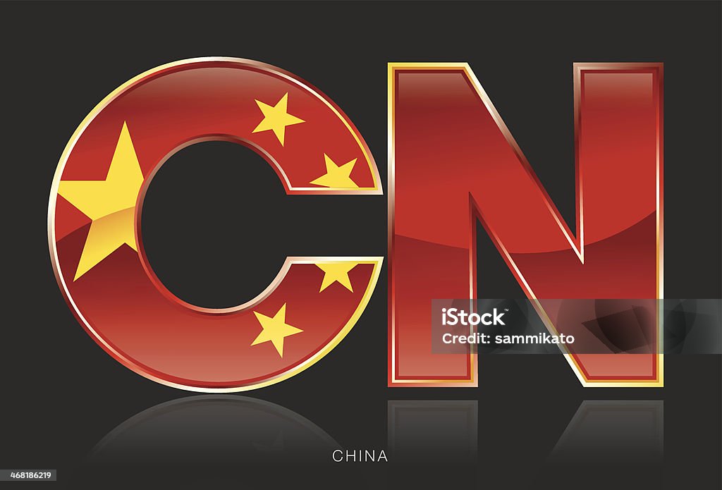 China-CN - Vetor de Abreviatura royalty-free