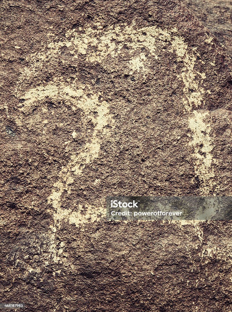 Eagle pictograma de três rios Petroglyph Site - Foto de stock de Acabado royalty-free