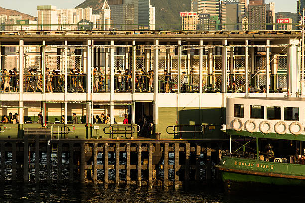 Busy Day at the Star Ferry stock photo