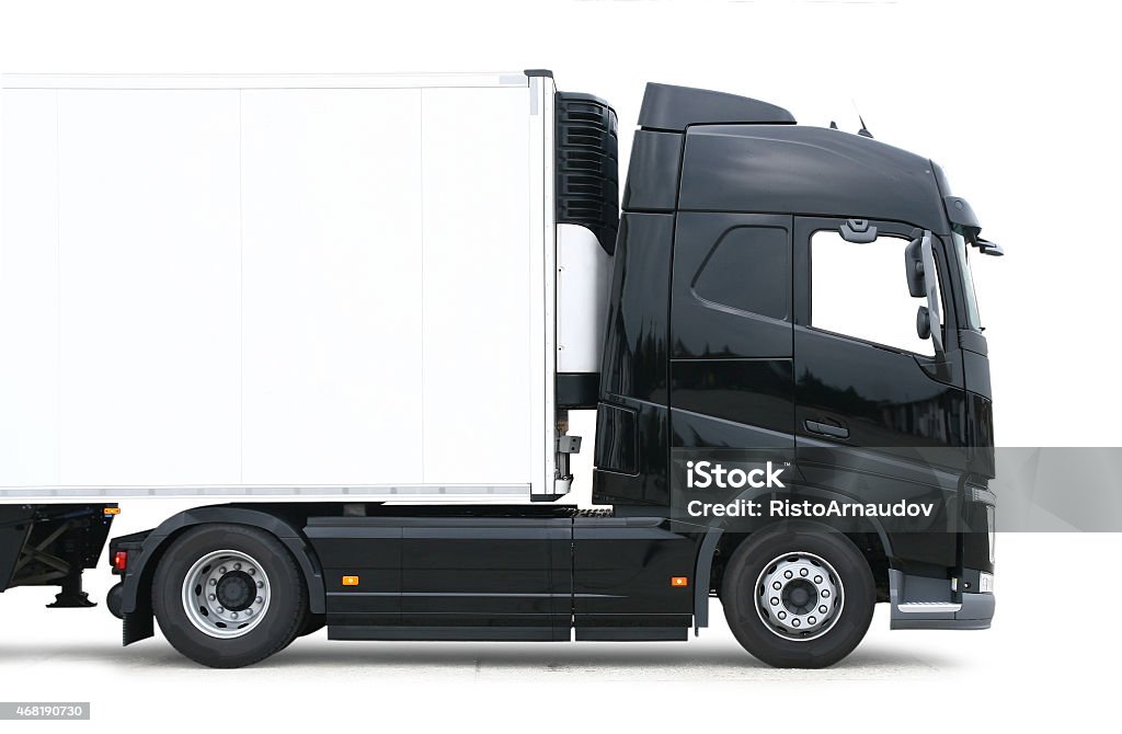 Black Transport Vehicle Part of black transport vehicle isolated on white background Skane Stock Photo