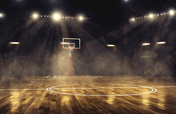 basketball arena - basketbol stok fotoğraflar ve resimler