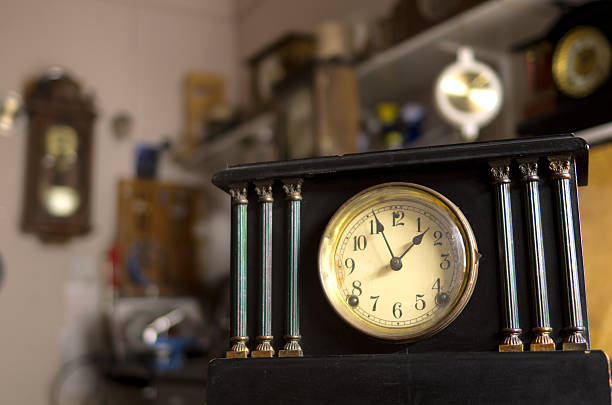 Mantle Clock in a Room Full of Timepieces