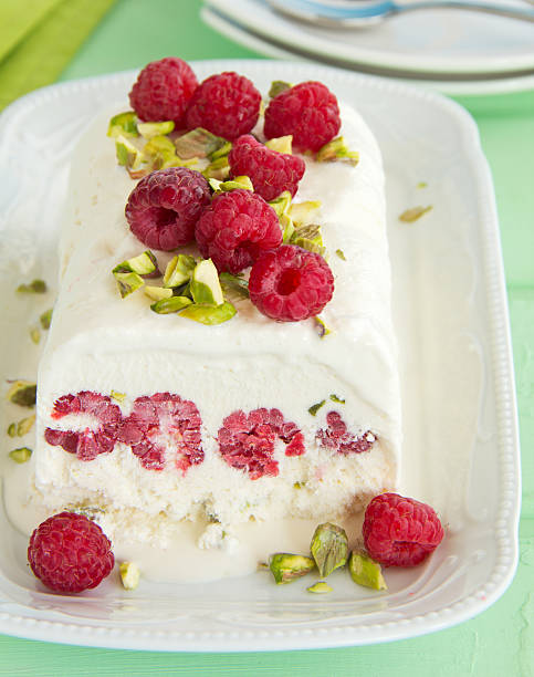 istock Yoghurt Semifreddo with raspberry and pistachio. 468198227