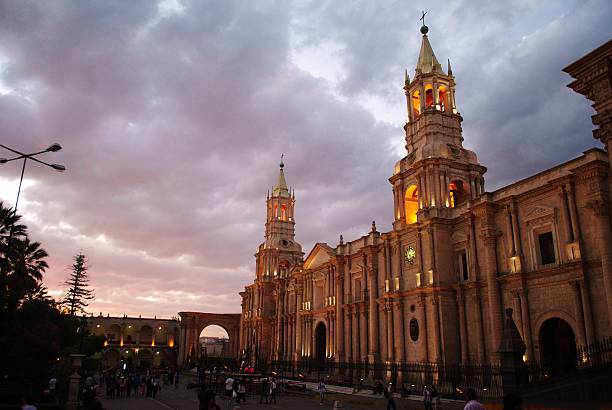 istock Sunset at Basilica Cathedral of Arequipa 468199216