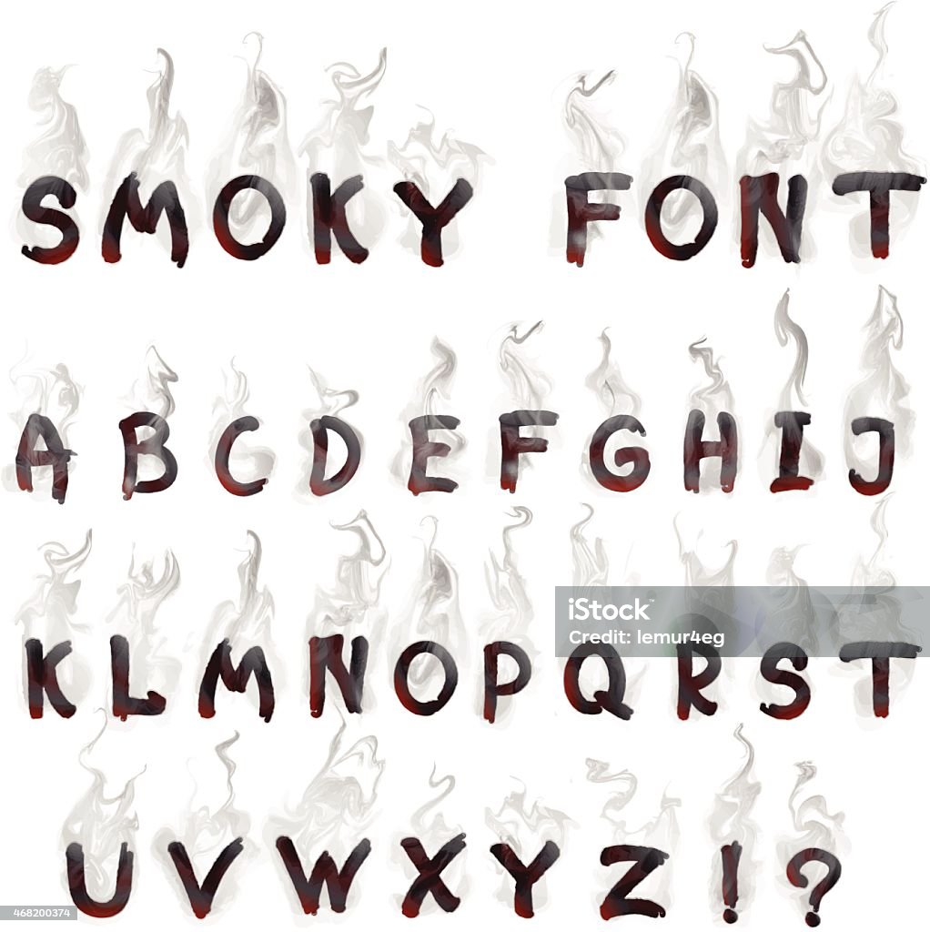 Smocking Alphabet English Smoking Alphabet Stock Illustration - Download Image Now ...