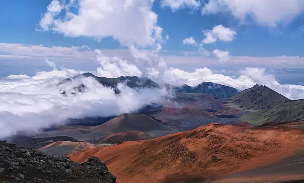 Photo of Caldera of the Haleakala volcano in Maui island