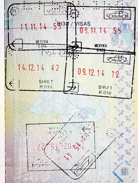 istock Immigration stamp. Passport Stamps 468208696