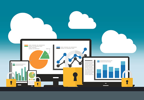 Secure Concept Security Concept Stock Illustration - Download Image Now - Analyzing ...