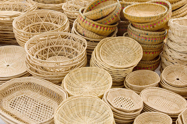 Wicker Baskets - Stock Image stock photo